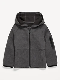 Oversized Dynamic Fleece Zip-Front Hoodie for Toddler Boys