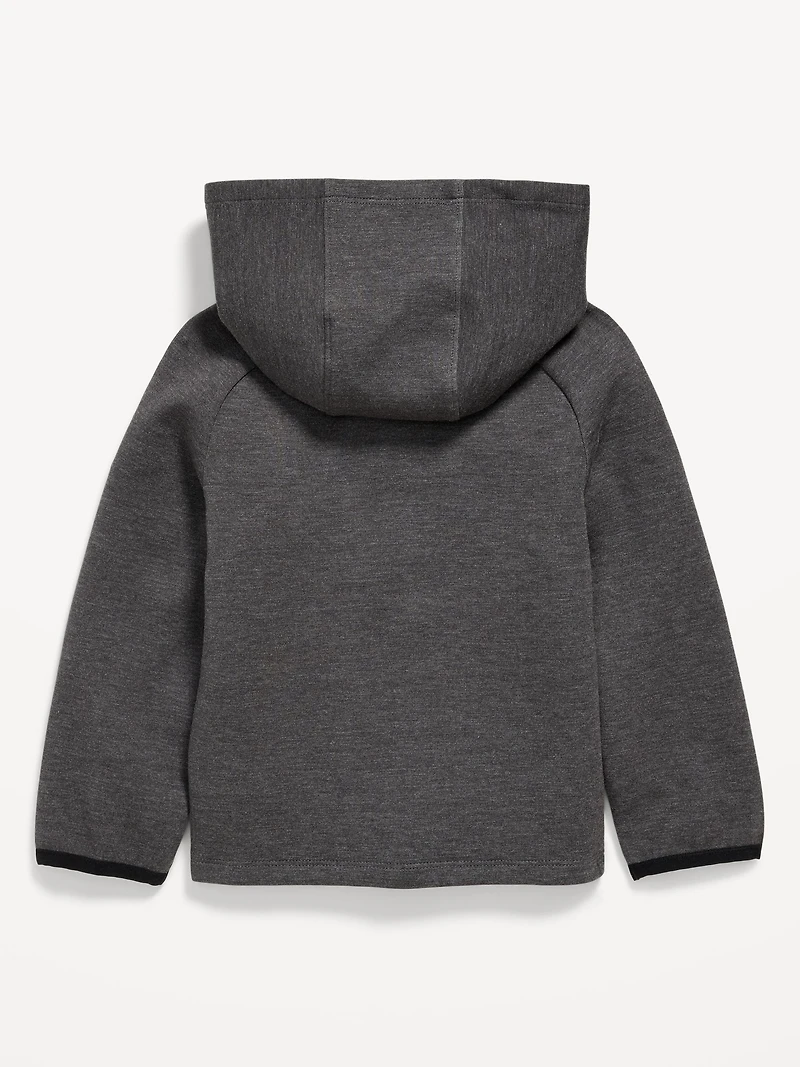 Oversized Dynamic Fleece Zip-Front Hoodie for Toddler Boys