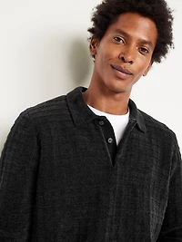 Relaxed Chenille Polo Sweater