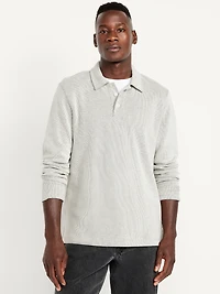 Long-Sleeve French Rib Polo