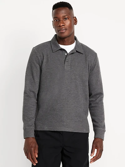 Long-Sleeve French Rib Polo