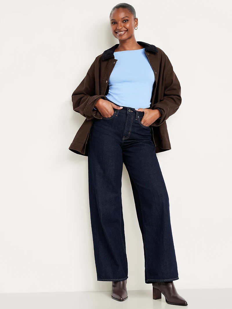 Snug Long-Sleeve Boatneck T-Shirt