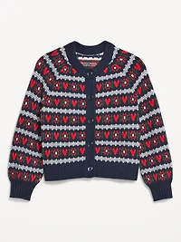 SoSoft Crew-Neck Printed Cardigan Sweater