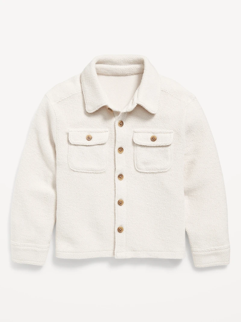 Long-Sleeve Unisex Textured-Knit Shirt for Toddler