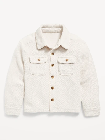 Long-Sleeve Unisex Textured-Knit Shirt for Toddler