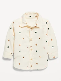 Printed Long-Sleeve Corduroy Shirt for Baby