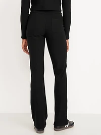 Extra High Waisted Sweater Ribbed Flare Pant