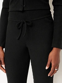 Extra High Waisted Sweater Ribbed Flare Pant