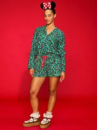 Old Navy x Disney Mickey Mouse & Friends Printed Flannel Boxer Shorts for Women