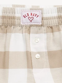 Flannel Plaid Boxer Pajama Shorts for Girls