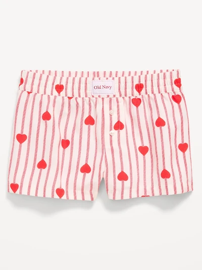 Flannel Plaid Boxer Pajama Shorts for Girls