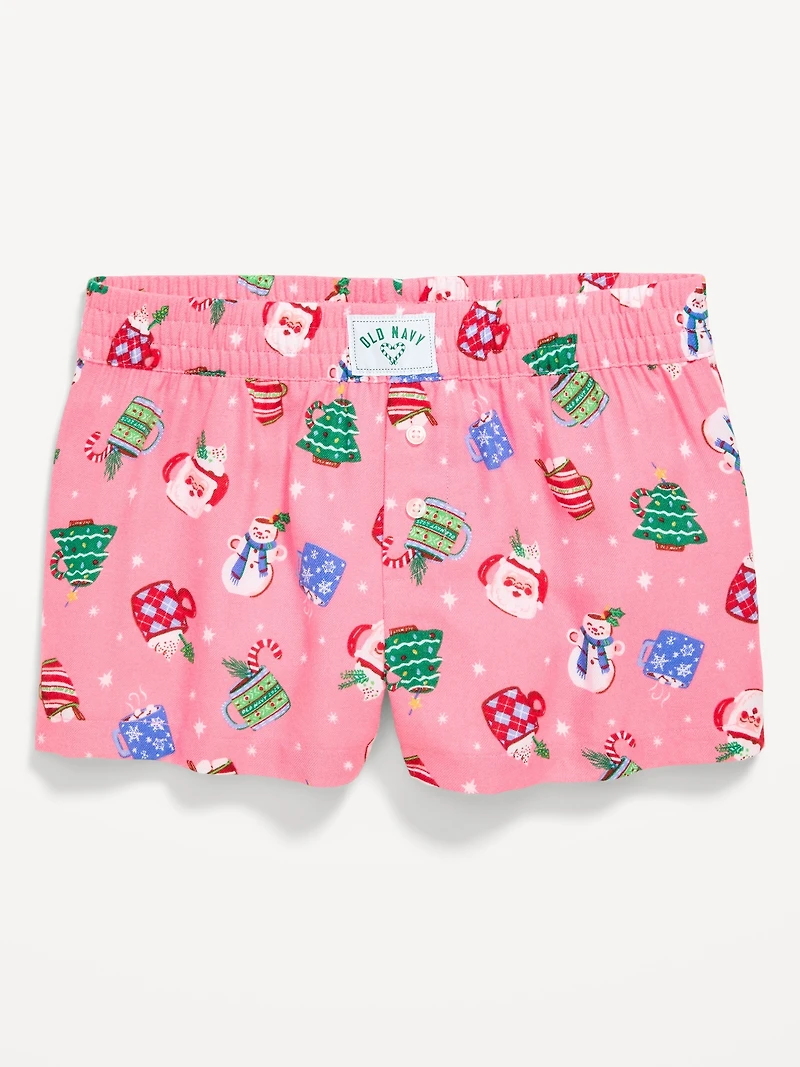 Flannel Plaid Boxer Pajama Shorts for Girls