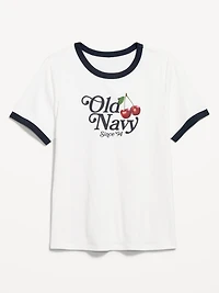 EveryWear Crew-Neck Logo-Graphic Ringer T-Shirt