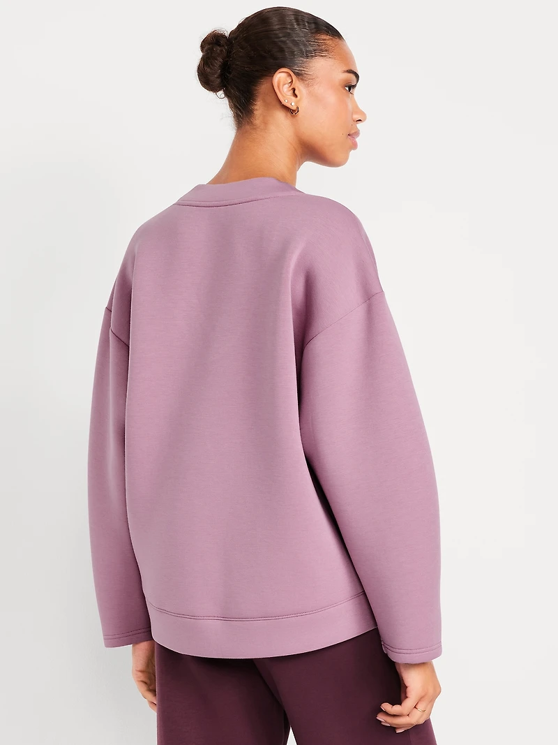 Bounce Fleece V-Neck Cocoon Sweatshirt