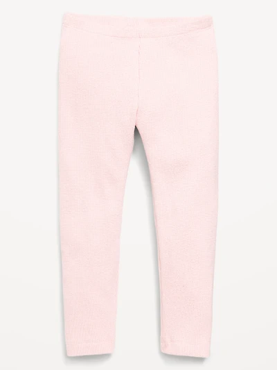 Cozy Waffle-Knit Leggings for Toddler Girls