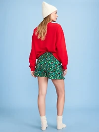 Old Navy x Disney Mickey Mouse & Friends Printed Flannel Boxer Shorts for Women