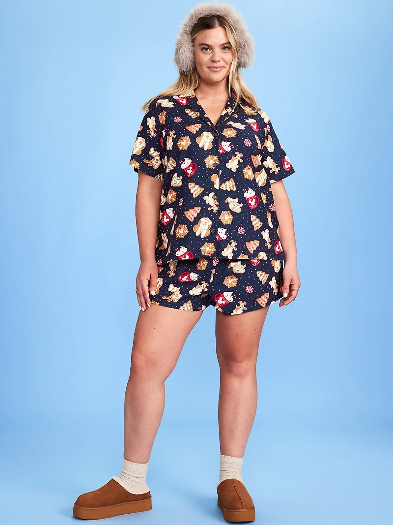 Old Navy x Disney Printed Flannel Pajama Short Set for Women