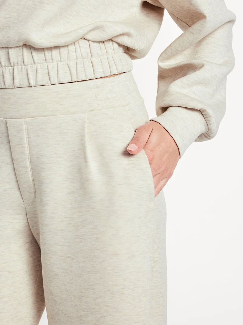 High-Waisted Bounce Fleece Barrel Sweatpants