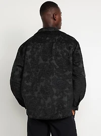 Oversized Button-Down Jacquard Shirt