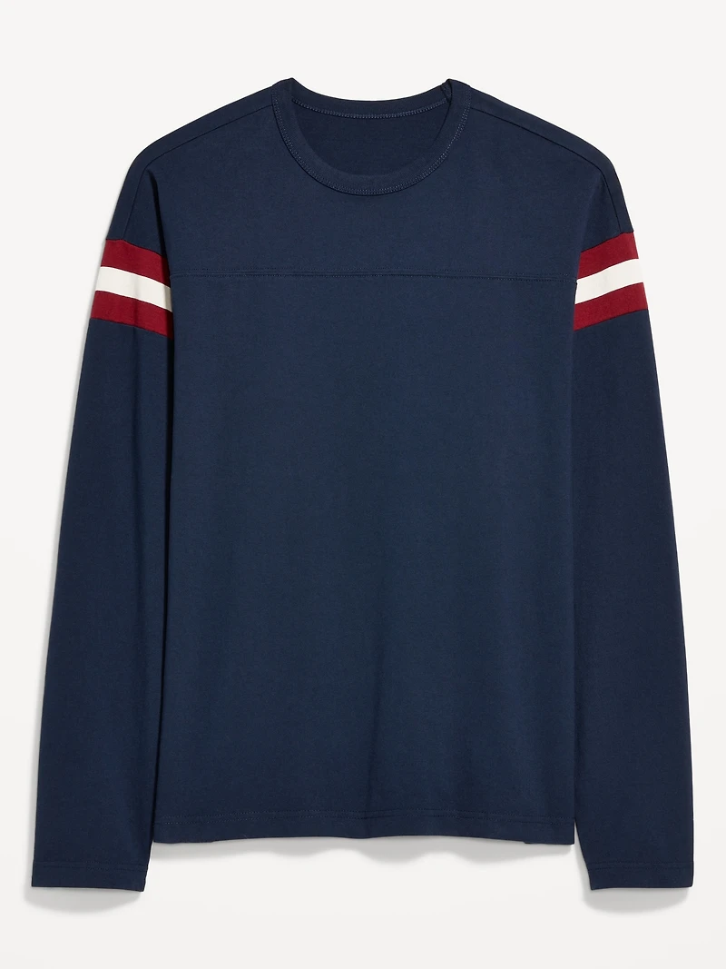 Heavyweight Long-Sleeve Football-Style T-Shirt