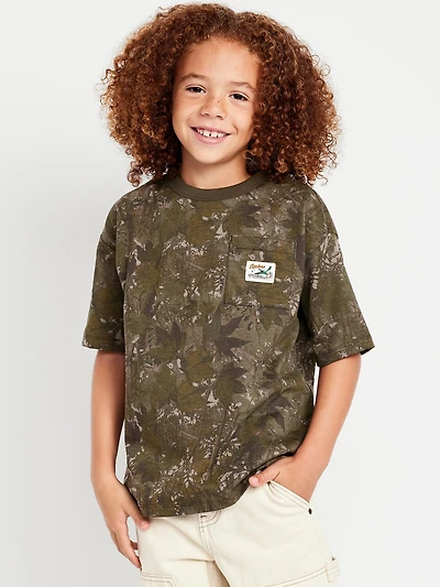 Short-Sleeve Oversized Pocket T-Shirt for Boys