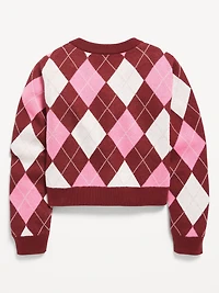 Printed Cardigan Sweater for Girls
