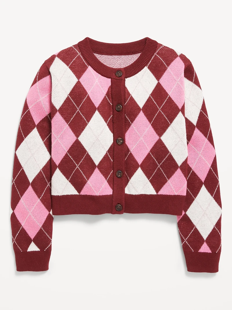 Printed Cardigan Sweater for Girls