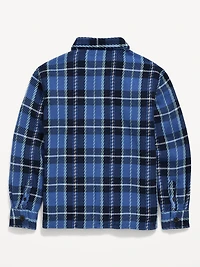 Long-Sleeve Textured Plaid Shirt for Boys
