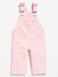 Heart-Pocket Wide-Leg Overalls for Baby
