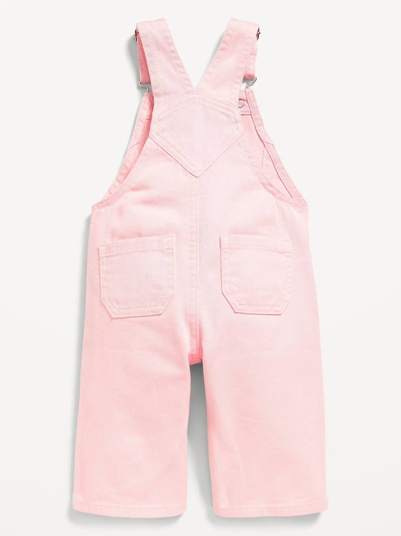 Heart-Pocket Wide-Leg Overalls for Baby
