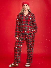 Old Navy x Disney Mickey Mouse & Friends Printed Flannel Pajama Set for Women