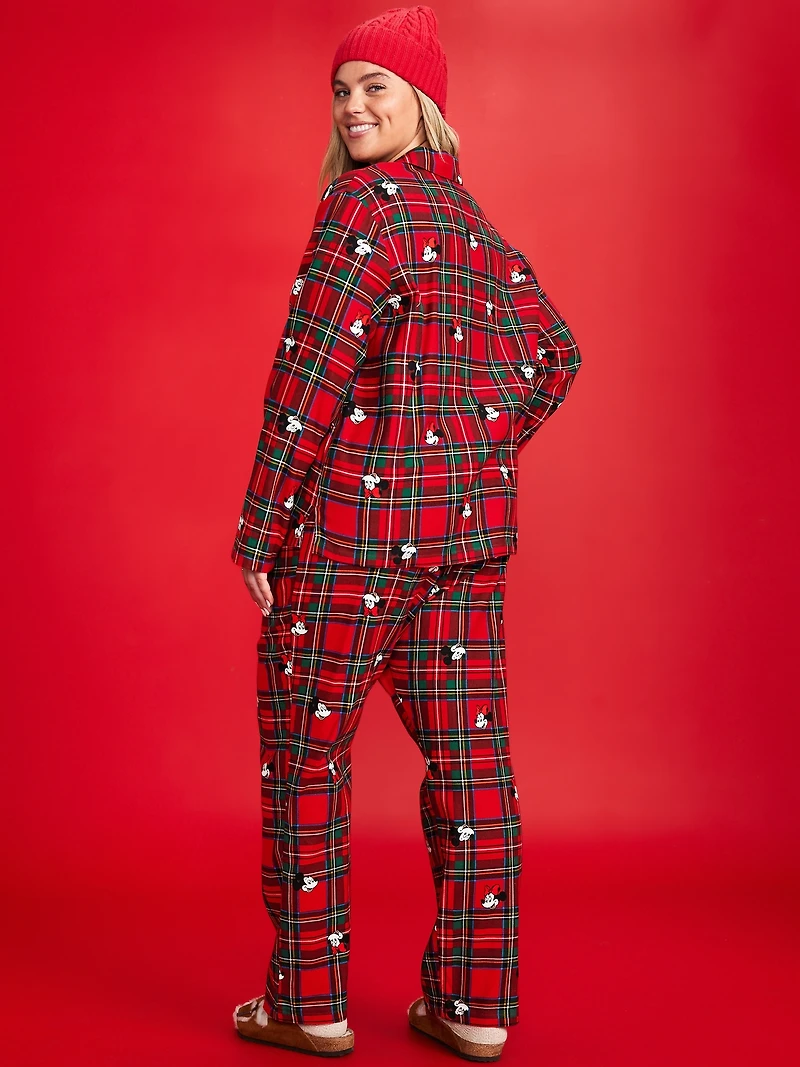Old Navy x Disney Mickey Mouse & Friends Printed Flannel Pajama Set for Women