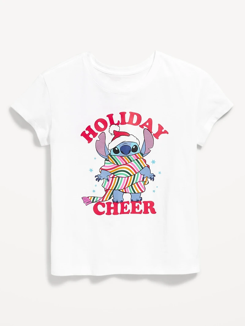 Disney© Stitch Holiday Graphic T-Shirt for Girls
