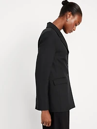 Fitted Button-Front Blazer