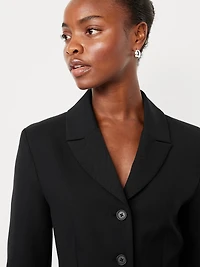 Fitted Button-Front Blazer