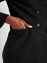 Fitted Button-Front Blazer