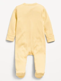 Textured Ribbed 2-Way-Zip Sleep & Play Footed One-Piece for Baby