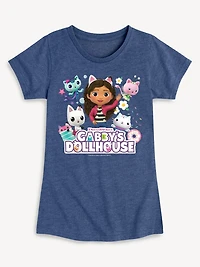 Gabbys Dollhouse Group Fitted Short Sleeve T-Shirt For Toddler