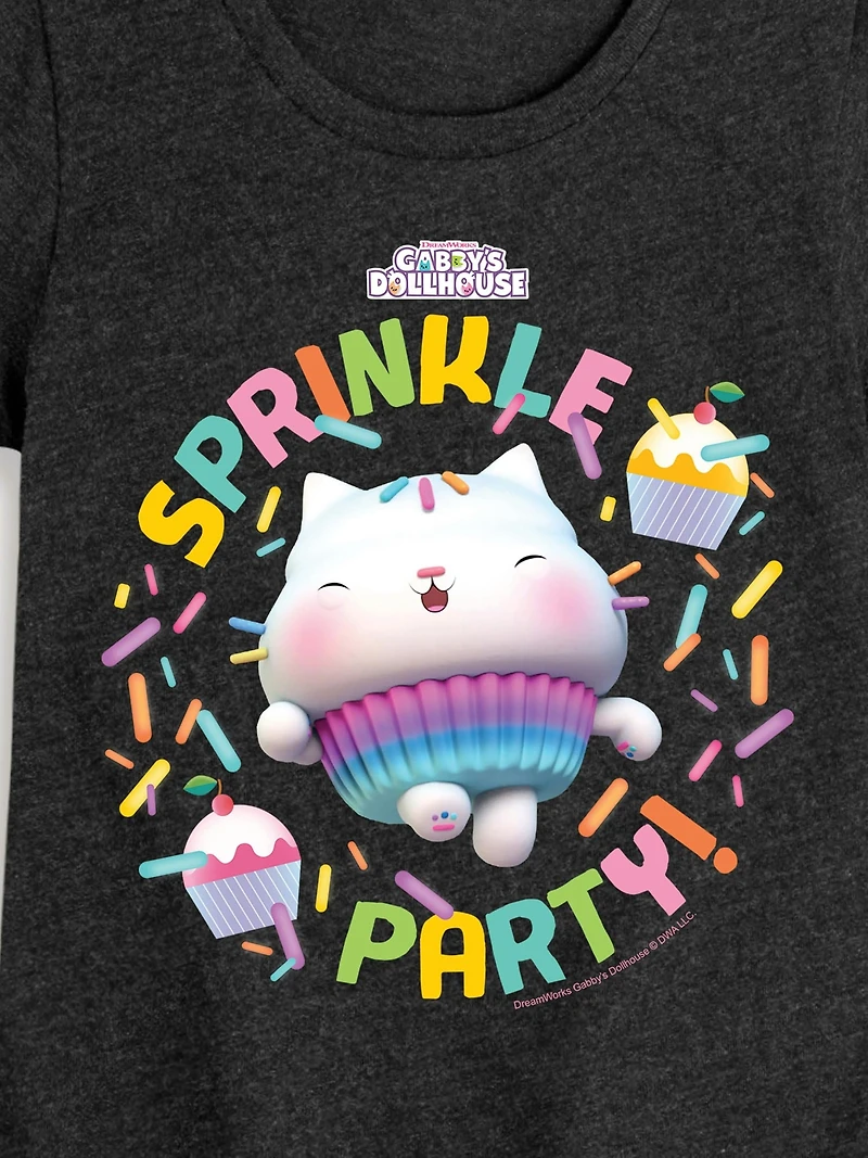 Gabbys Dollhouse Sprinkle Party Fitted Short Sleeve T-Shirt For Toddler