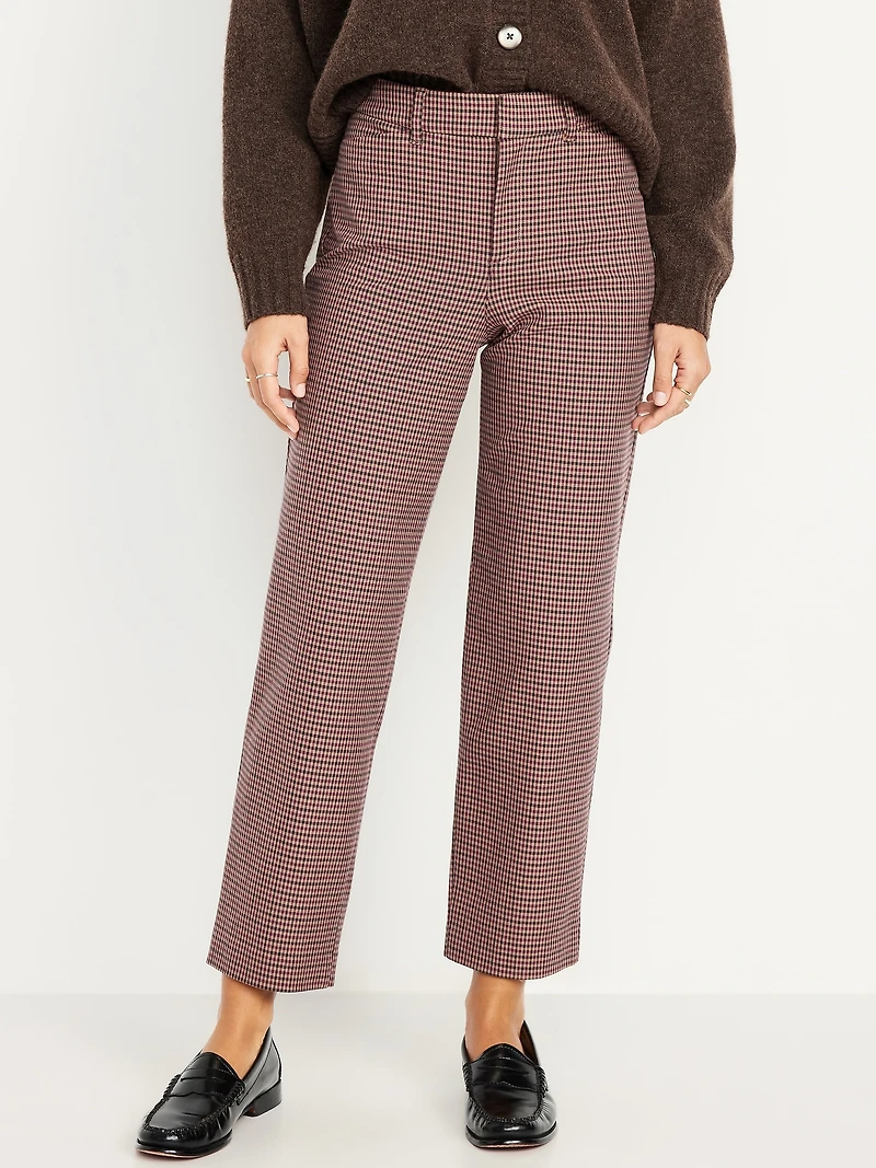 High-Waisted Pixie Straight Ankle Pants