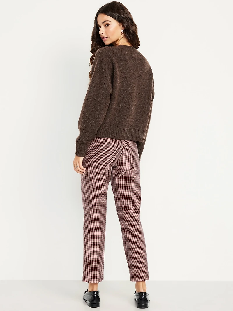High-Waisted Pixie Straight Ankle Pants