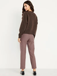 High-Waisted Pixie Straight Ankle Pants