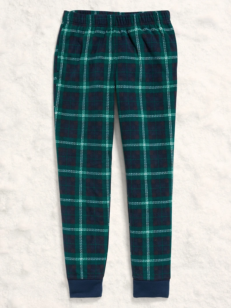 Gender-Neutral Microfleece Jogger Pajama Pants for Kids