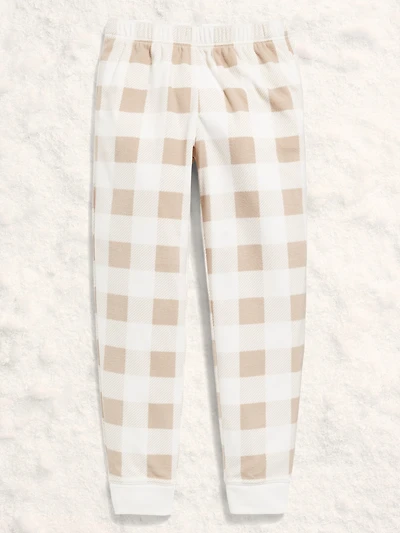 Gender-Neutral Microfleece Jogger Pajama Pants for Kids