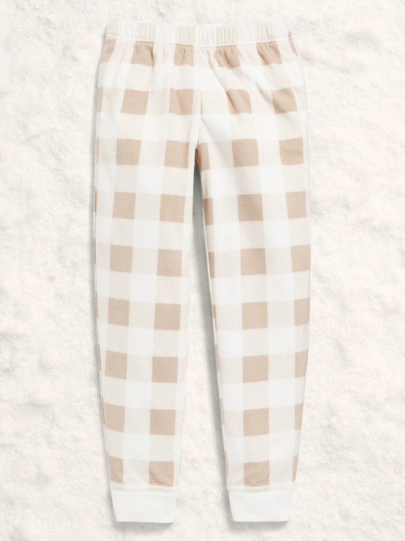 Gender-Neutral Microfleece Jogger Pajama Pants for Kids