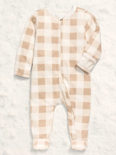 2-Way-Zip Sleep & Play Microfleece Footed One-Piece for Baby