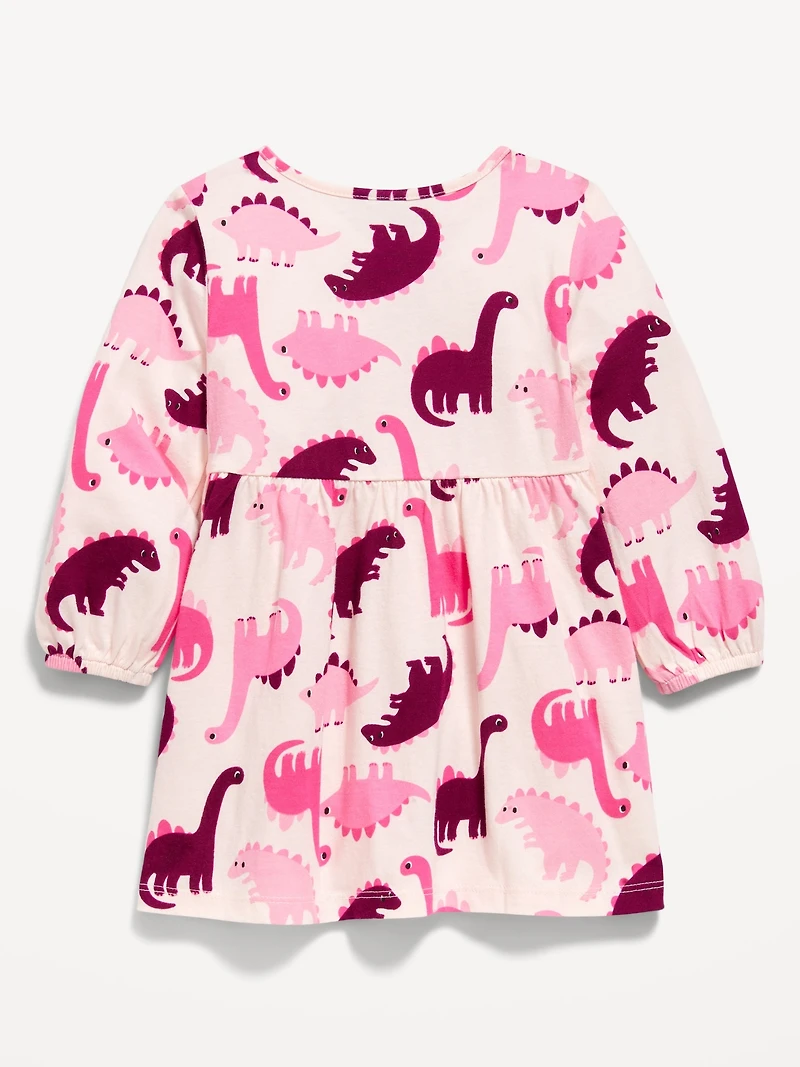 Printed Long-Sleeve Dress for Toddler Girls