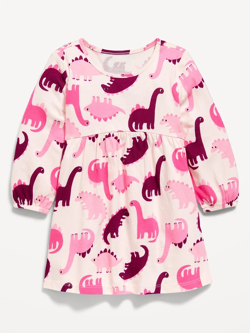 Printed Long-Sleeve Dress for Toddler Girls