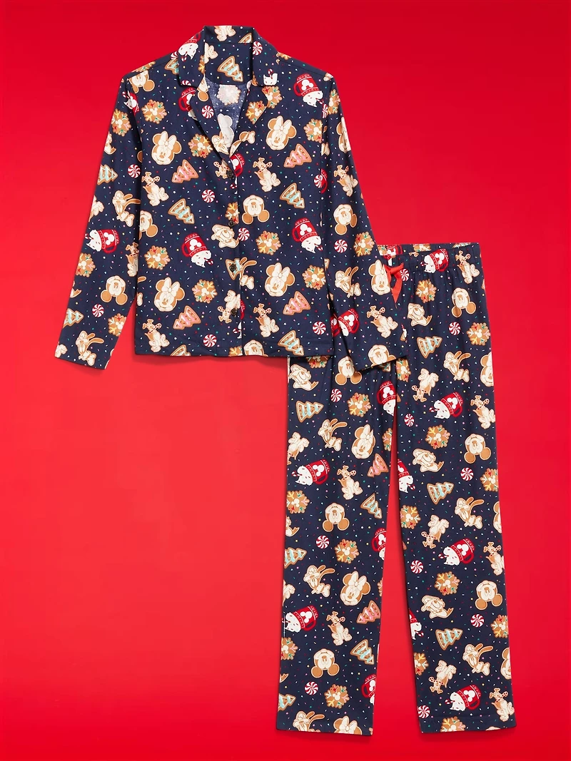 Old Navy x Disney Mickey Mouse & Friends Printed Flannel Pajama Set for Women
