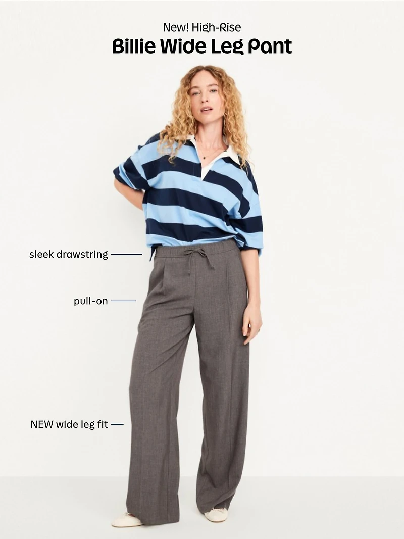 High-Waisted Bille Wide-Leg Trouser